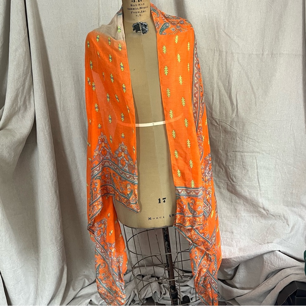 Sundance Large Rectangular Patterned Wrap Scarf - image 2